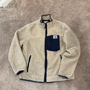 Penfield Beige and Navy Fleece Jacket